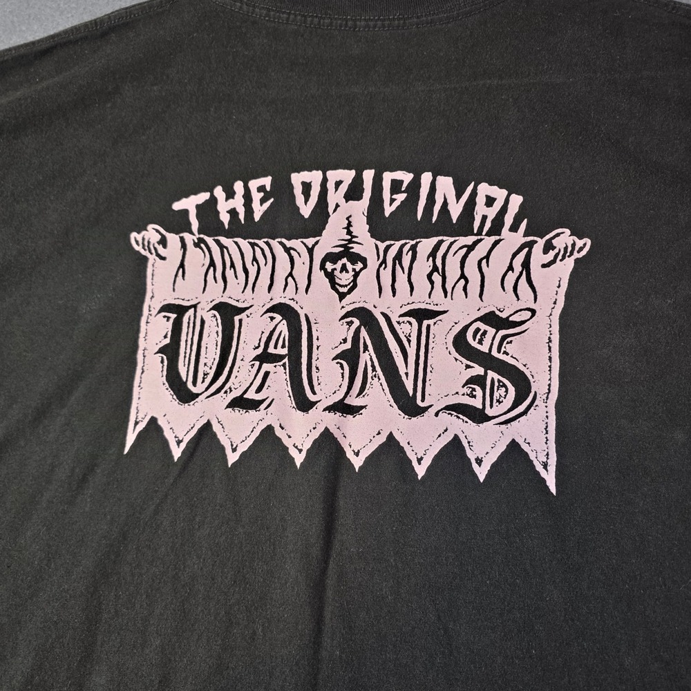 Vans T Shirt Mens Large Black Pink Original Vans Grim Reaper Graphic Tee